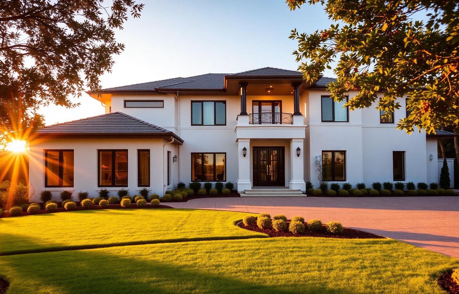 Beautiful home at golden hour